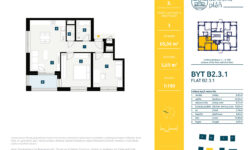 NR – Kynek, B2.3.1, 3 izbový byt v novostavbe s výbornou dispozíciou, KOLAUDÁCIA 2024